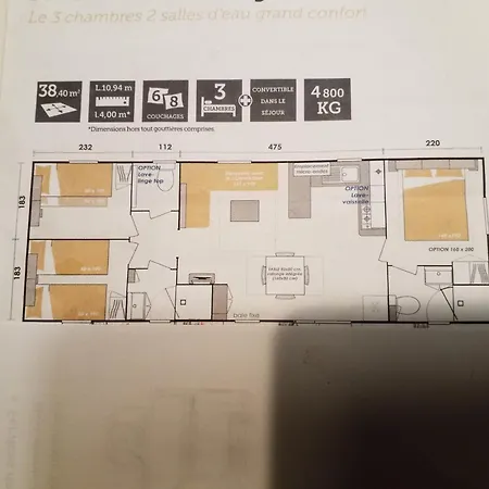 Mobil Aventura 6-8 Personnes Confort Campingplads